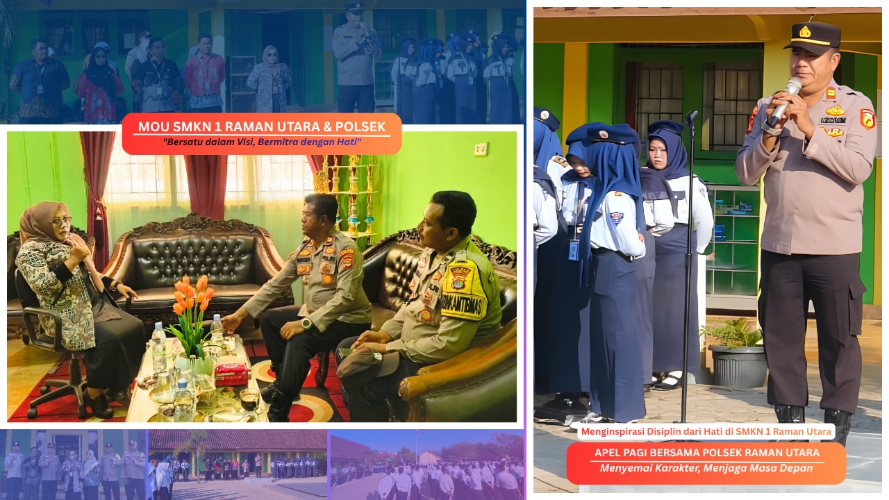 Pimpin Apel Pagi di SMKN 1 Raman Utara, Kapolsek Tekankan Pentingnya Kedisplinan, Karakter, dan Tertib Lalu Lintas
