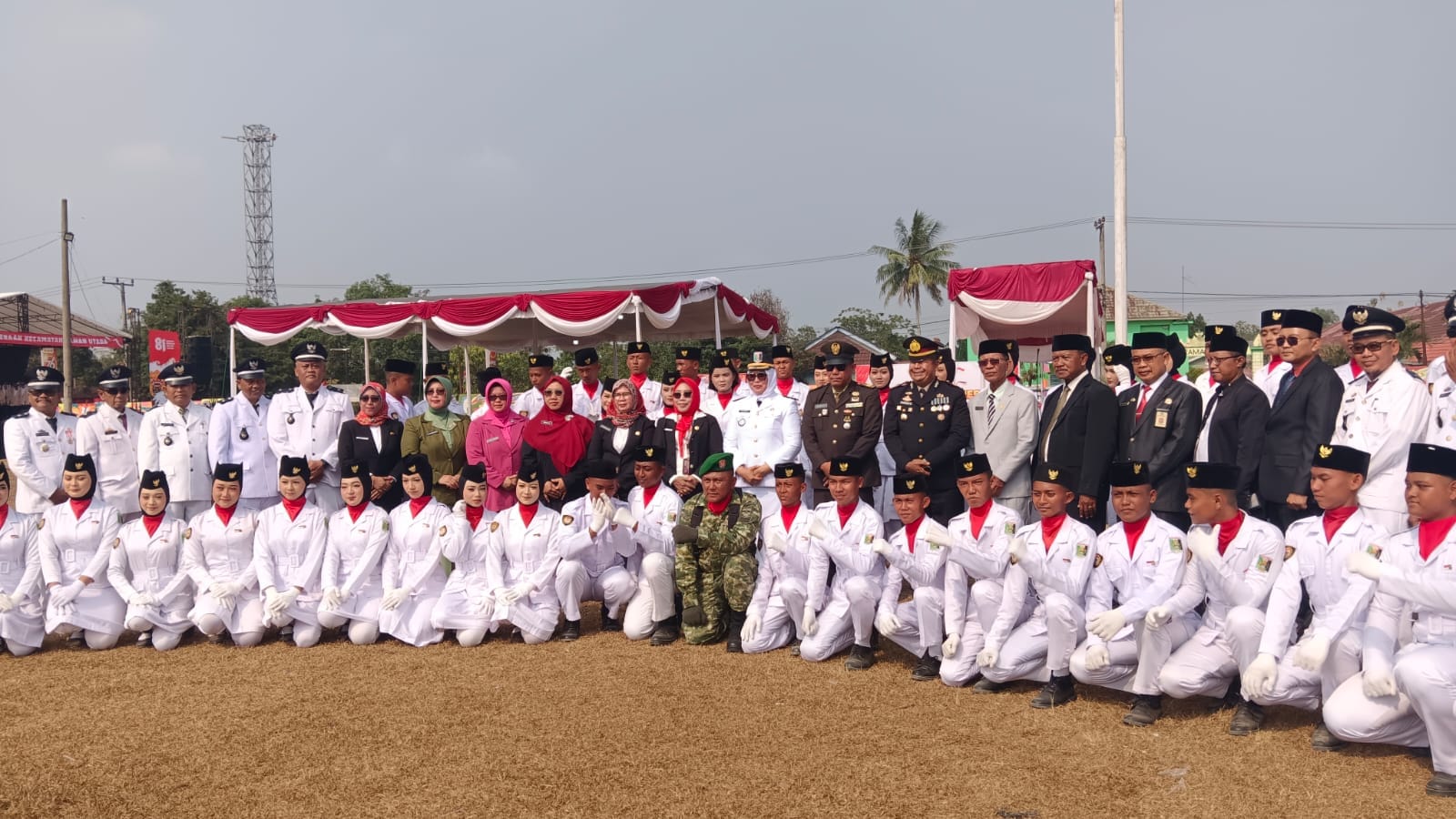 Semarak HUT RI ke-81, SMKN 1 Raman Utara Upacara Kemerdekaan RI ke 81