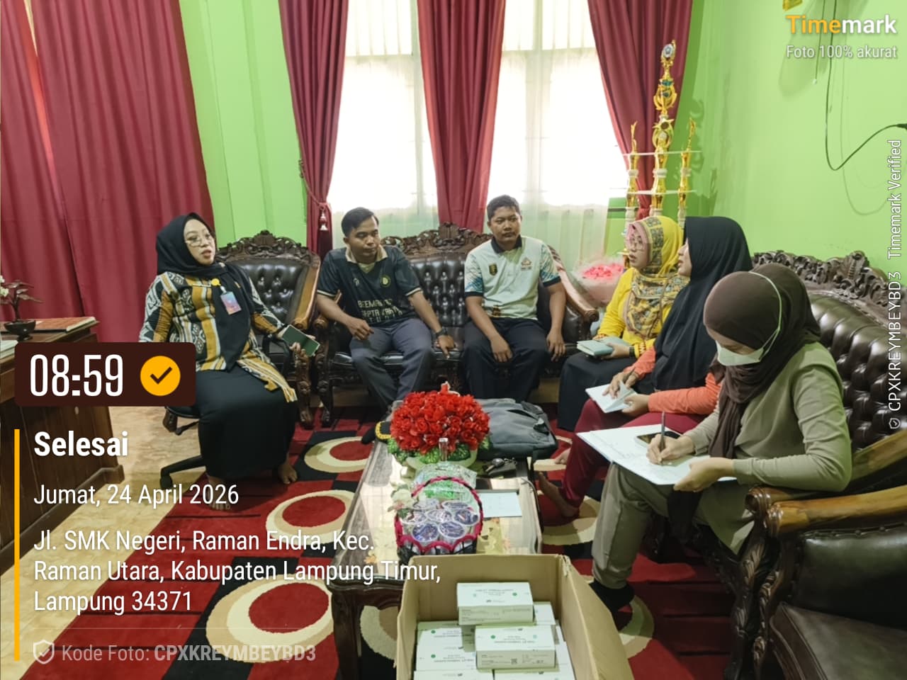 Sinkronisasi Program Kesehatan Remaja, SMKN 1 Raman Utara bersama UPTD Puskesmas Gelar Rapat Koordinasi