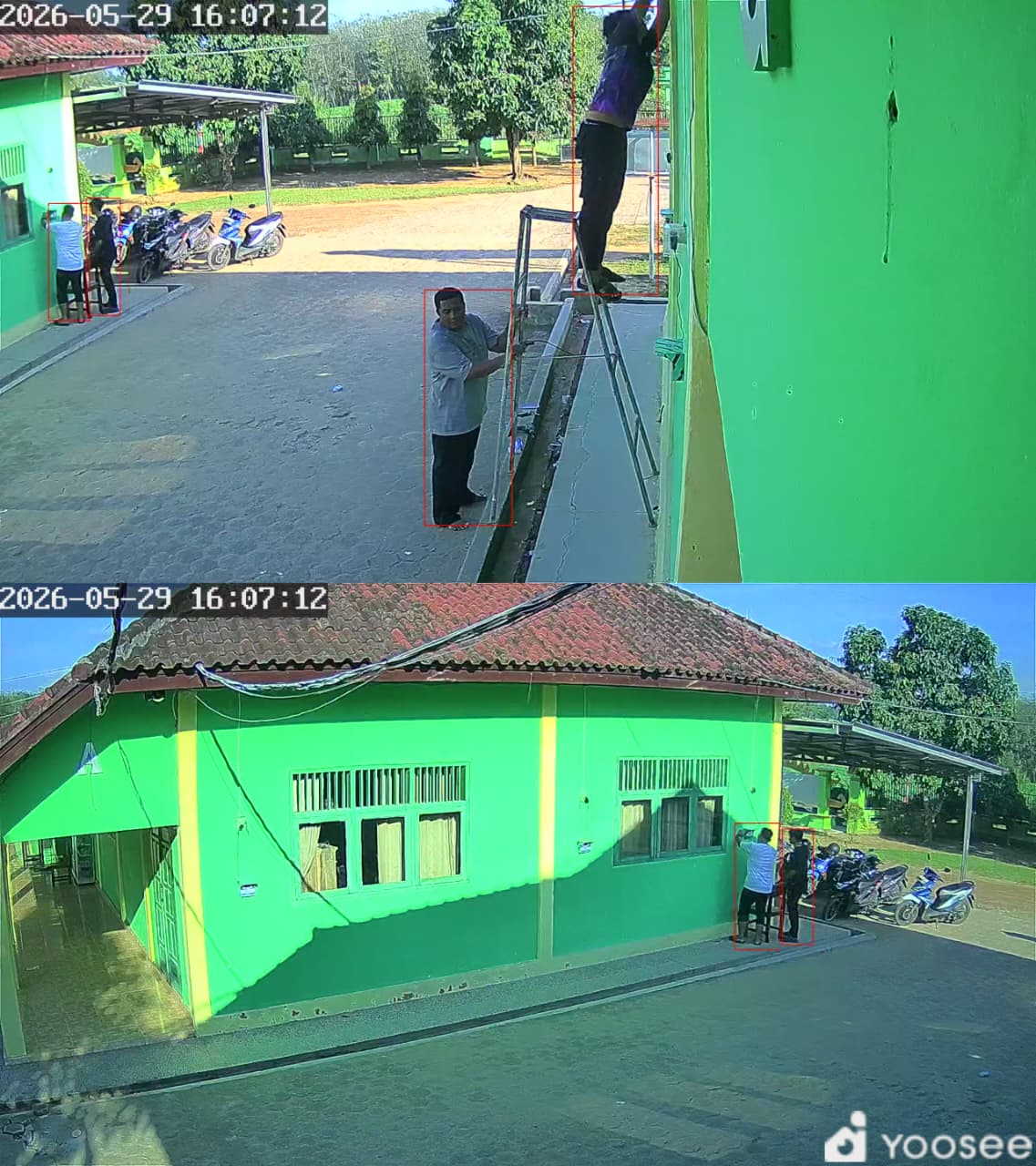 Tingkatkan Keamanan Fasilitas Digital, SMKN 1 Raman Utara Lakukan Pemasangan CCTV Area Absensi Barcode Siswa